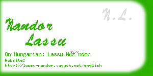 nandor lassu business card